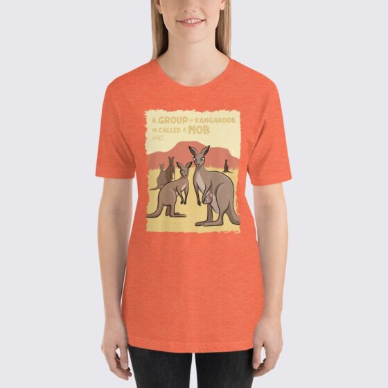 Women's Kangaroos #FACT T-Shirt - Heather Orange