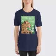 Women's Leopards #FACT T-Shirt - Navy Blue