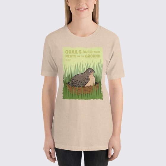 Women's Quails #FACT T-Shirt - Heather Dust