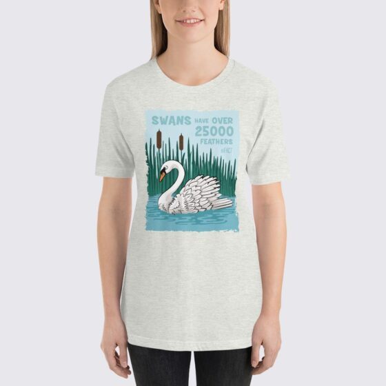 Women's Swans #FACT T-Shirt - Ash Grey
