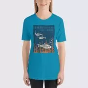 Women's X-Ray Fish #FACT T-Shirt - Aqua Blue