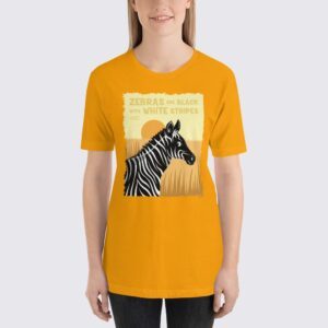 Women's Zebras #FACT T-Shirt - Gold