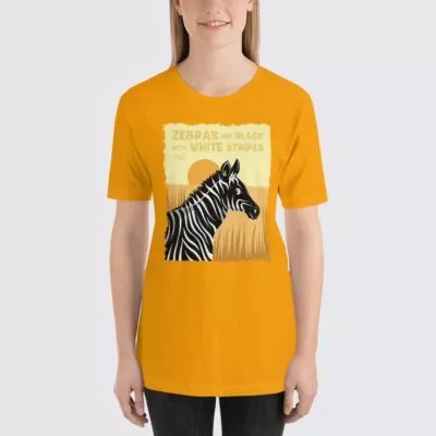 Women's Zebras #FACT T-Shirt - Gold