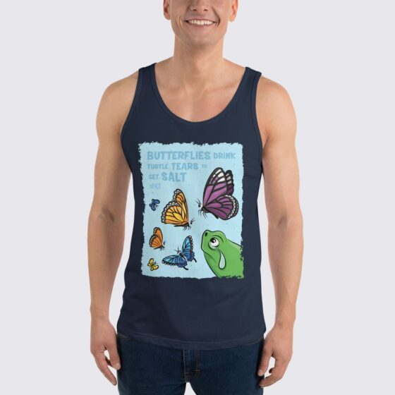 Men's Butterfly Tank Top - Navy Blue