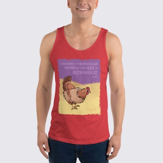 Men's Chicken Tank Top - Red Triblend