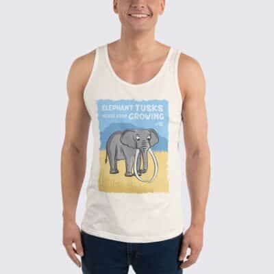 Men's Elephant Tank Top - Oatmeal Triblend
