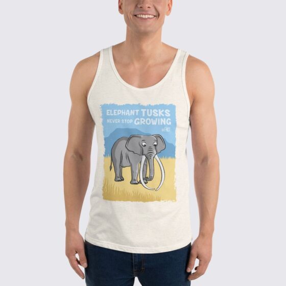 Men's Elephant Tank Top - Oatmeal Triblend