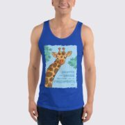 Men's Giraffe Tank Top - True Royal Blue