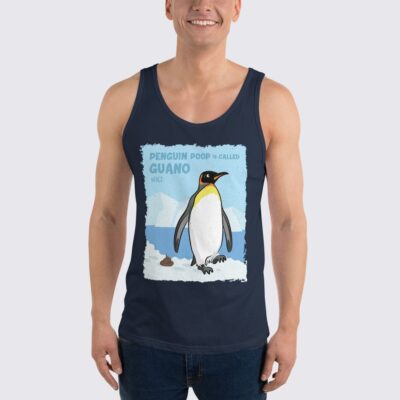 Men's Penguin Tank Top - Navy Blue