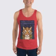Men's Tiger Tank Top - Red Triblend