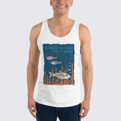 Men's X-Ray Fish Tank Top - White