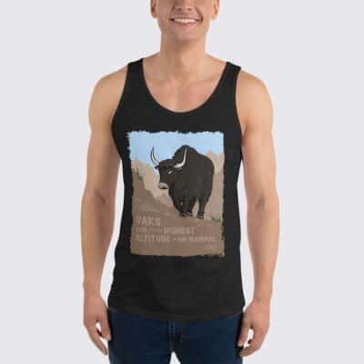 Men's Yak Tank Top - Charcoal Black Triblend