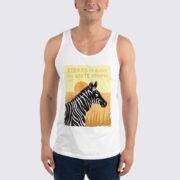 Men's Zebra Tank Top - White
