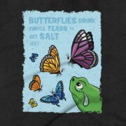 Butterflies Clothing Design #FACT - Close Up - Charcoal Black Triblend