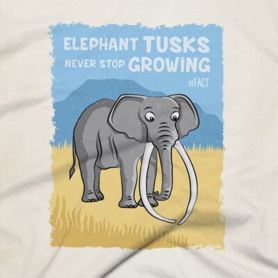 Elephants Clothing Design #FACT - Close Up - Oatmeal Triblend
