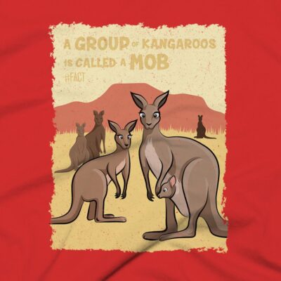 Kangaroos Clothing Design #FACT - Close Up - Red