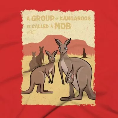 Kangaroos Clothing Design #FACT - Close Up - Red