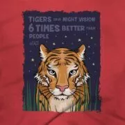 Tigers Clothing Design #FACT - Close Up - Red Triblend