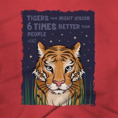 Tigers Clothing Design #FACT - Close Up - Red Triblend