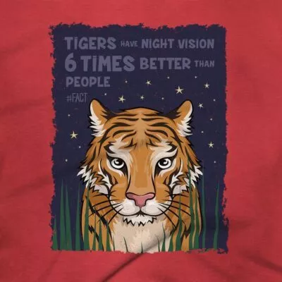 Tigers Clothing Design #FACT - Close Up - Red Triblend
