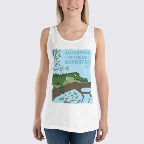 Women's Alligator Tank Top - White