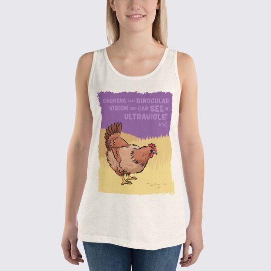 Women's Chicken Tank Top - Oatmeal