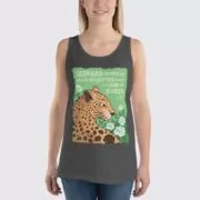 Women's Leopard Tank Top - Asphalt