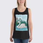 Women's Swan Tank Top - Charcoal Black