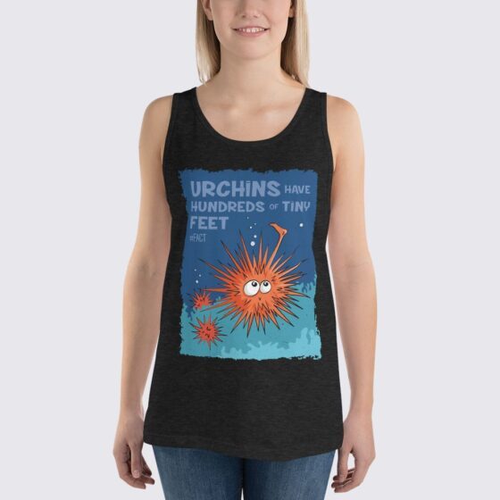 Women's Urchin Tank Top - Charcoal Black