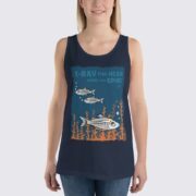 Women's X-Ray Fish Tank Top - Navy Blue