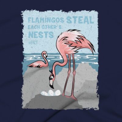 Flamingo Clothing Design #FACT - Close Up - Navy Blue