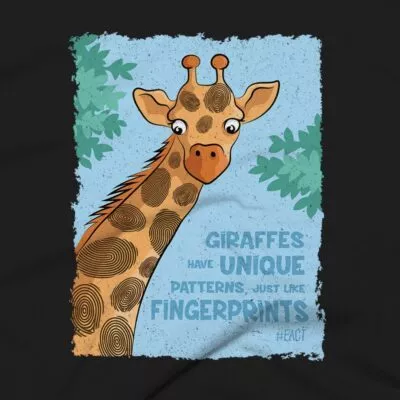 Giraffe Clothing Design #FACT - Close Up - Black