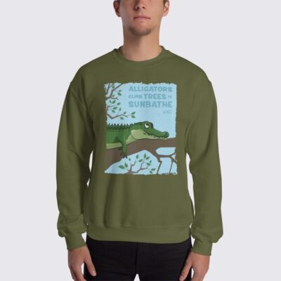 Men's Alligator #FACT Sweatshirt - Military Green