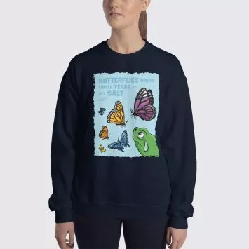 Women's Butterfly #FACT Sweatshirt - Navy