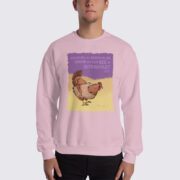 Men's Chicken #FACT Sweatshirt - Light Pink