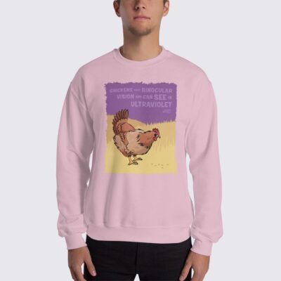 Men's Chicken #FACT Sweatshirt - Light Pink