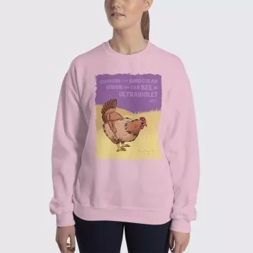 Women's Chicken #FACT Sweatshirt - Light Pink