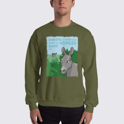 Men's Donkey #FACT Sweatshirt - Military Green