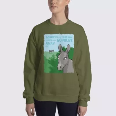 Women's Donkey #FACT Sweatshirt - Military Green