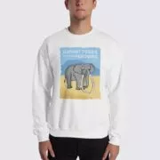 Men's Elephant #FACT Sweatshirt - White