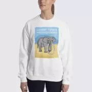 Women's Elephant #FACT Sweatshirt - White