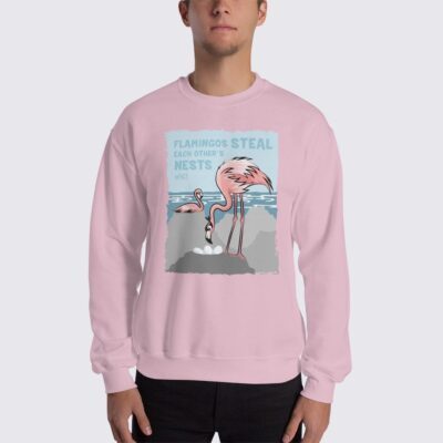 Men's Flamingo #FACT Sweatshirt - Light Pink