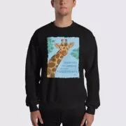 Men's Giraffe #FACT Sweatshirt - Black