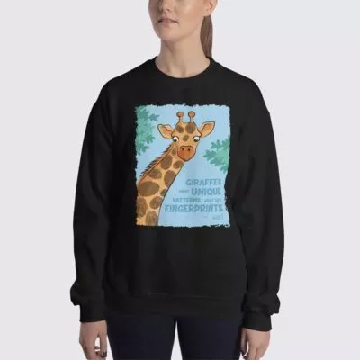 Women's Giraffe #FACT Sweatshirt - Black