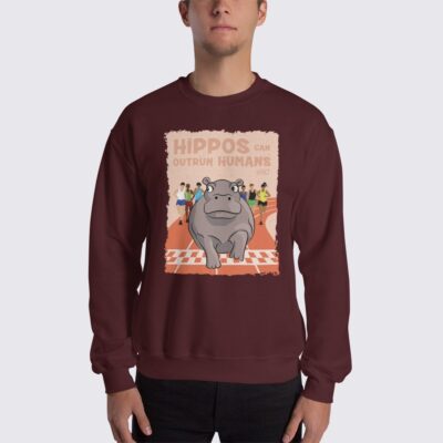 Men's Hippo #FACT Sweatshirt - Maroon