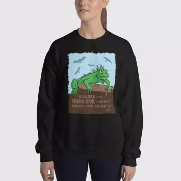 Women's Iguana #FACT Sweatshirt - Black