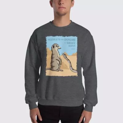 Men's Meerkat #FACT Sweatshirt - Dark Heather