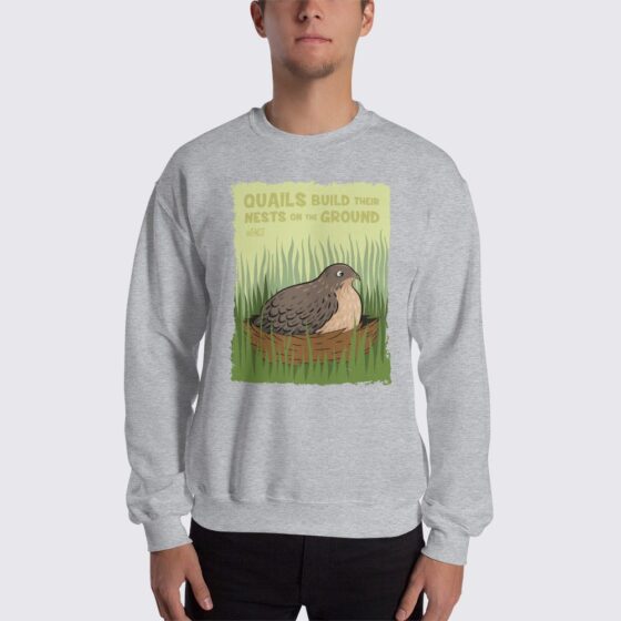 Men's Quail #FACT Sweatshirt - Sport Grey