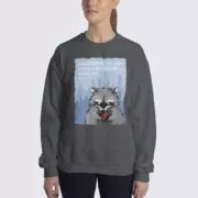 Women's Raccoon #FACT Sweatshirt - Dark Heather