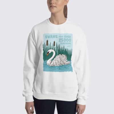 Women's Swan #FACT Sweatshirt - White